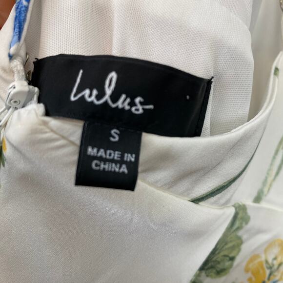 Lulus Still The One White Floral Maxi Open Back Dress - S - Pre-Owned - Picture 9 of 12